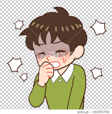 咳をする子供のイラスト 101656700