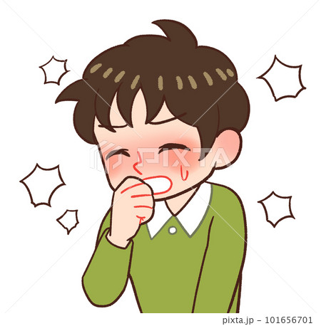 咳をする子供のイラスト 咳をする子供のイラスト 101656701