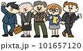 仲のいい会社員のイラスト 101657120