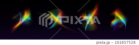 Refractions set, leak flare overlay, rainbow sunlight effect, holographic rays collection Refractions set, leak flare overlay, rainbow sunlight effect, holographic rays collection 101657528