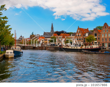 Summer landscape of the city streets of Haarlem 101657866