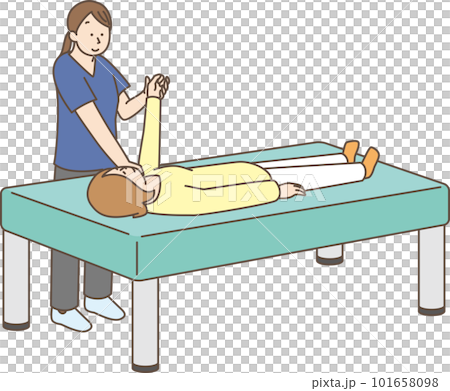 A woman receiving a massage Simple illustration A woman receiving a massage Simple illustration 101658098