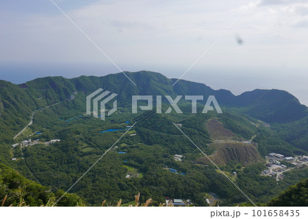 Remote and isolated hidden island Aogashima island in Tokyo, Japan Remote and isolated hidden island Aogashima island in Tokyo, Japan 101658435