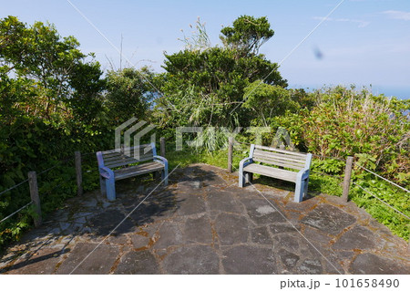 Remote and isolated hidden island Aogashima island in Tokyo, Japan 101658490