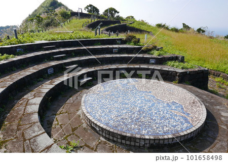 Remote and isolated hidden island Aogashima island in Tokyo, Japan 101658498