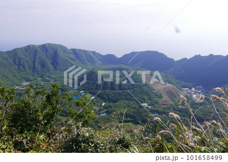 Remote and isolated hidden island Aogashima island in Tokyo, Japan Remote and isolated hidden island Aogashima island in Tokyo, Japan 101658499