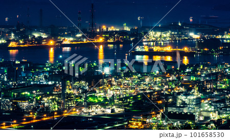 工場夜景(水島コンビナート) 工場夜景(水島コンビナート) 101658530