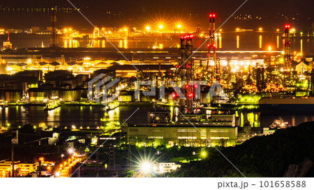 工場夜景(水島コンビナート) 工場夜景(水島コンビナート) 101658588