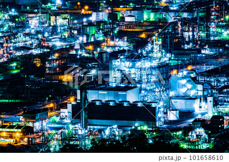 工場夜景(水島コンビナート) 工場夜景(水島コンビナート) 101658610