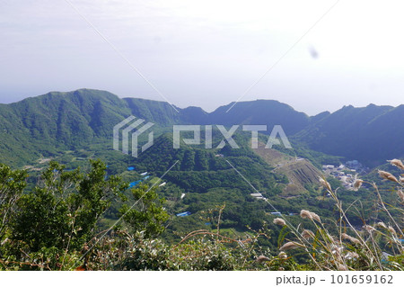 Remote and isolated hidden island Aogashima island in Tokyo, Japan 101659162
