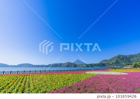 《鹿児島県》池田湖と開聞岳 《鹿児島県》池田湖と開聞岳 101659426