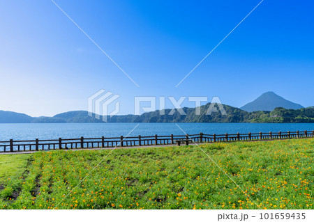 《鹿児島県》池田湖と開聞岳 《鹿児島県》池田湖と開聞岳 101659435