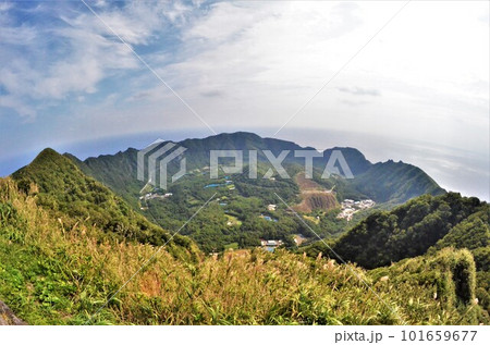 Remote and isolated hidden island Aogashima island in Tokyo, Japan Remote and isolated hidden island Aogashima island in Tokyo, Japan 101659677