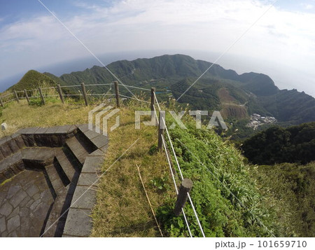 Remote and isolated hidden island Aogashima island in Tokyo, Japan 101659710