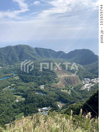 Remote and isolated hidden island Aogashima island in Tokyo, Japan Remote and isolated hidden island Aogashima island in Tokyo, Japan 101659744