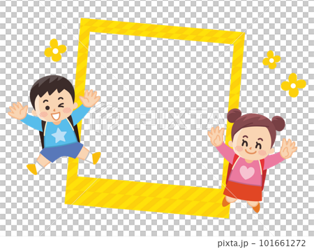 小學生便衣背書包相框圖集 101661272