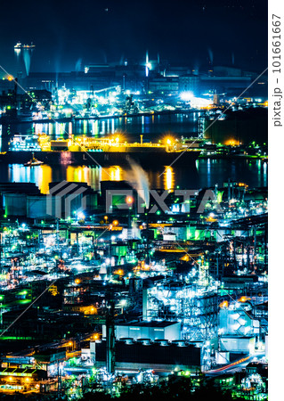 工場夜景(水島コンビナート) 工場夜景(水島コンビナート) 101661667