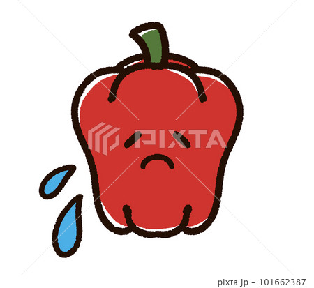 困っているパプリカのキャラクター 困っているパプリカのキャラクター 101662387