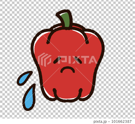 困っているパプリカのキャラクター 困っているパプリカのキャラクター 101662387