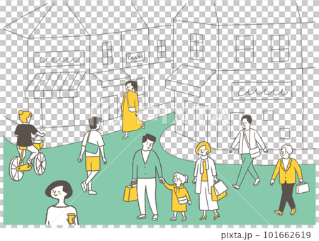 People who come and go in the city _ color 2 People who come and go in the city _ color 2 101662619