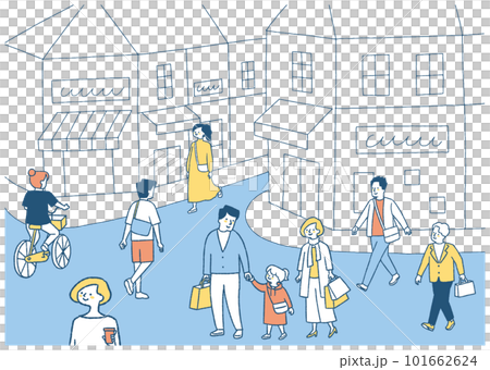 People who come and go in the city _ color 2 101662624