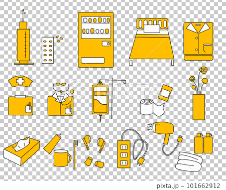 Hospital hospitalization icon 101662912