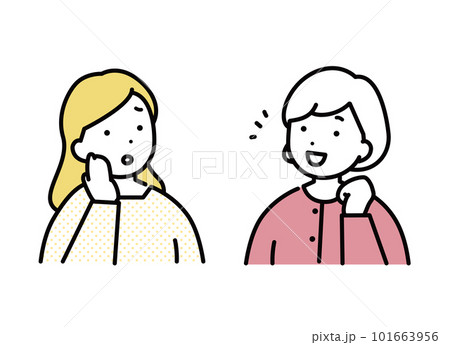 会話をする女性のイラスト素材 101663956