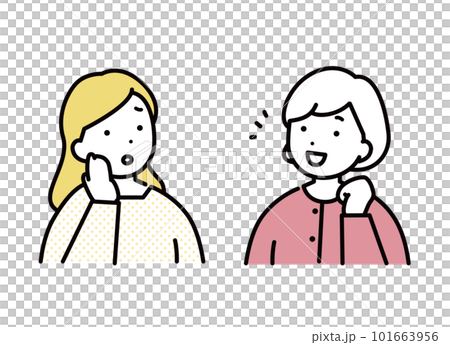 会話をする女性のイラスト素材 101663956