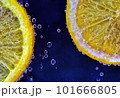 Close-Up of Sliced Lemon: Bright and Refreshing Citrus Fruit 101666805