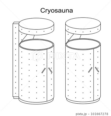 Cryosauna ice therapy vector illustration for benign and malignant lesions 101667278
