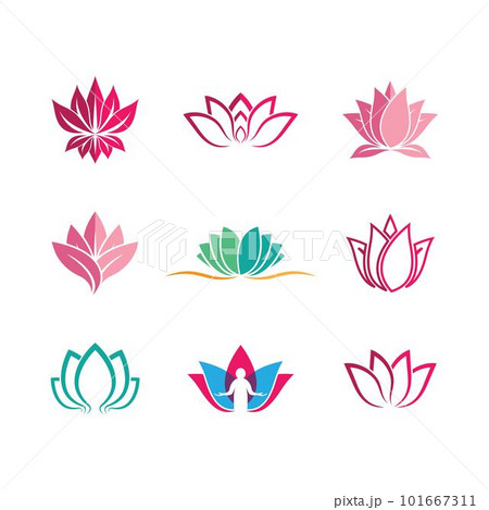 Lotus symbol vector icon Lotus symbol vector icon 101667311
