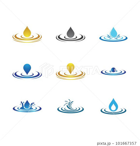 Water drop vector icon 101667357