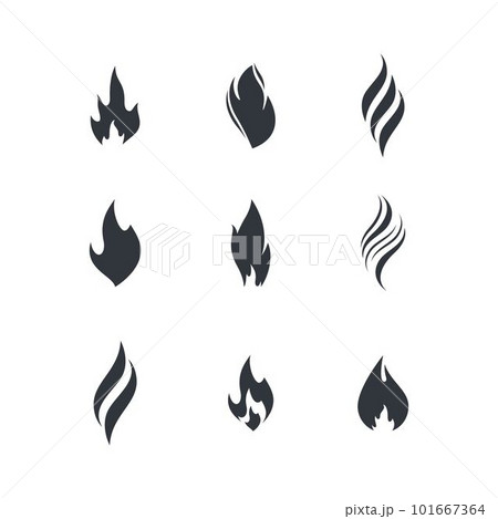 Fire symbol vector icon 101667364