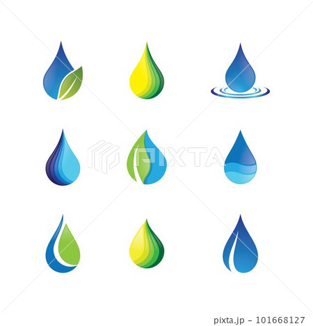 Water drop vector icon 101668127