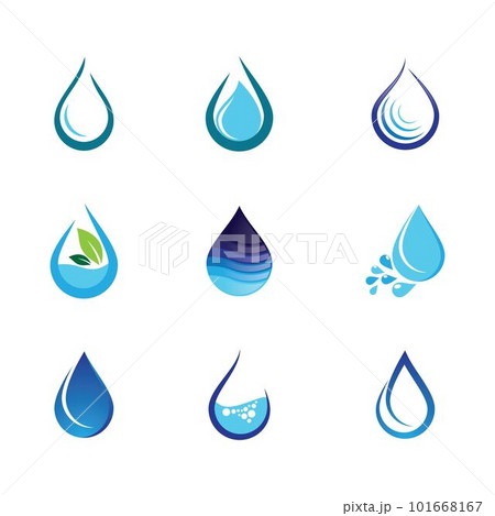 Water drop vector icon 101668167