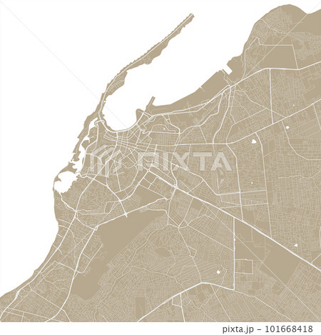 Vector map of Luanda, Angola. Urban city road map art poster illustration.