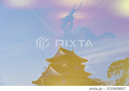 大阪城の桜と龍 大阪城の桜と龍 101668667