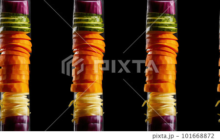 AI generated Jars with pickled vegetables in the kitchen. Preserved food 101668872