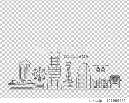 横浜の観光地 シンプルなアイコンイラスト 横浜の観光地 シンプルなアイコンイラスト 101669465