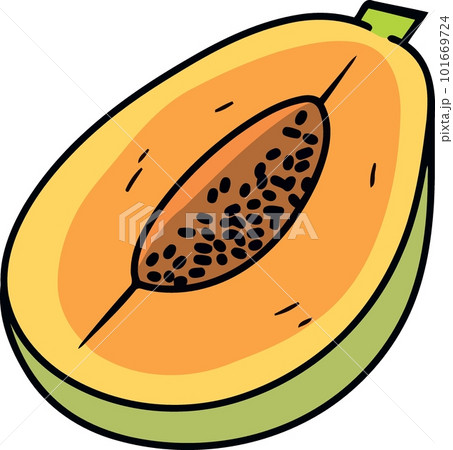 papaya fruit cut in half papaya fruit cut in half 101669724