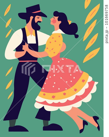 couple dancing at festa junina 101669758
