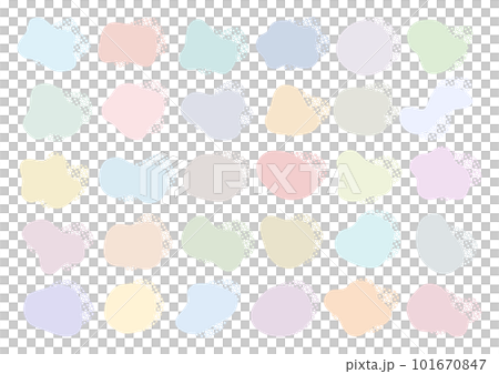 Fluid Shapes Illustration Set: Pale Dot Pattern 101670847