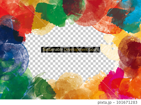 SDGs diversity image ink CMYK abstract frame 11 101671283