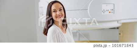 Happy patient after doing magnetic resonance imaging MRI or CT scan in clinic showing thumb up Happy patient after doing magnetic resonance imaging MRI or CT scan in clinic showing thumb up 101671843