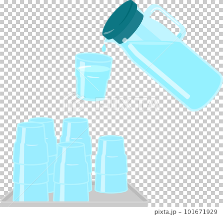 裝滿自助水的玻璃杯 101671929
