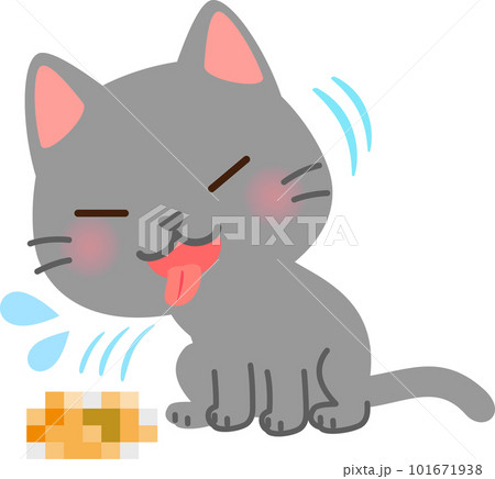 吐き戻す猫 101671938