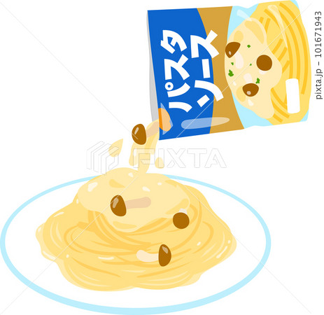 レトルトのパスタソースをかけたスパゲッティ 101671943