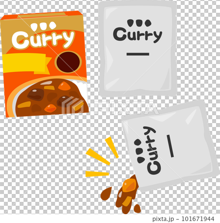 開封したレトルトカレー 101671944