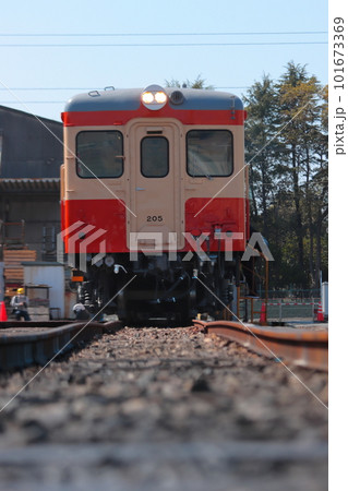 快晴の下美しい輝きを見せる水島臨海鉄道キハ20系気動車(撮影会にて)_2023/3/19撮影 快晴の下美しい輝きを見せる水島臨海鉄道キハ20系気動車(撮影会にて)_2023/3/19撮影 101673369