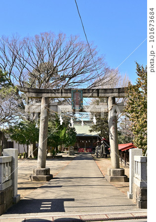 川口散歩：領家稲荷神社　鳥居　川口市領家 101673684